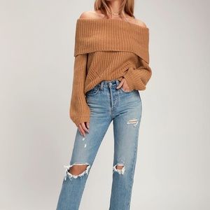 Lulus Off-the-Shoulder Knit Sweater